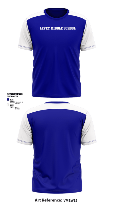 Levey Middle School 10948605 Short Sleeve Performance Shirt - 1
