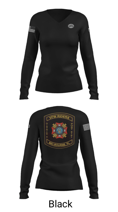 VFW Post 8191 13144984 Women's Long Sleeve V-neck Shirt - 39
