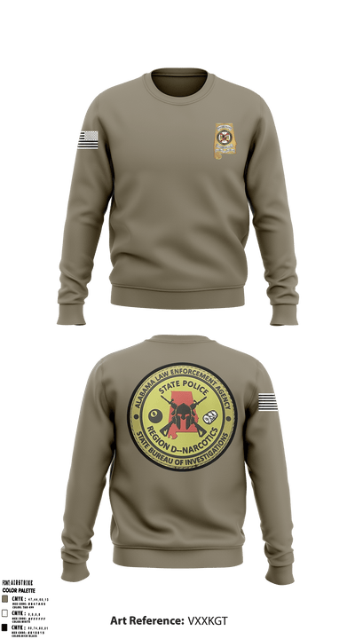 Region D Narcotics 80594861 Crew Neck Sweatshirt - 1