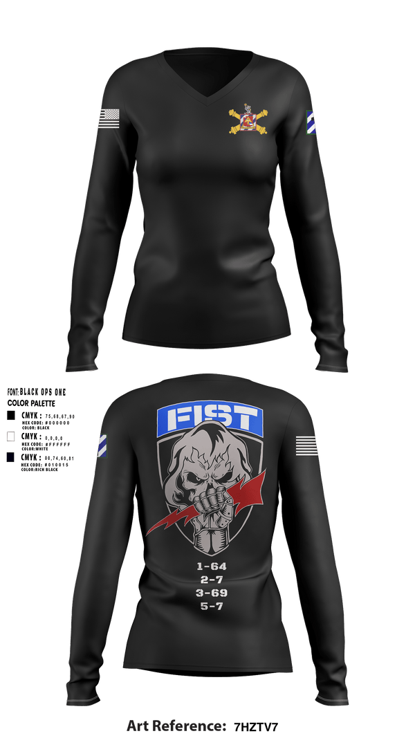 Women's Long Sleeve Vneck Shirt, 1-41 FA, Army, Teamtime, Team time, sublimation, custom sports apparel, team uniforms, spirit wear, spiritwear, sports uniforms, custom shirts, team store, custom team store, fundraiser sports, apparel fundraiser