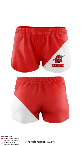 Track Shorts, Cobre High School, Spirit Store, Teamtime, Team time, sublimation, custom sports apparel, team uniforms, spirit wear, spiritwear, sports uniforms, custom shirts, team store, custom team store, fundraiser sports, apparel fundraiser
