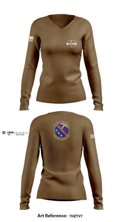 Westover Composite Squadron 58741877 Women's Long Sleeve V-neck Shirt - 5