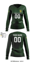 Temple City High School Volleyball 8349328 Women's Long Sleeve V-neck Shirt - 2