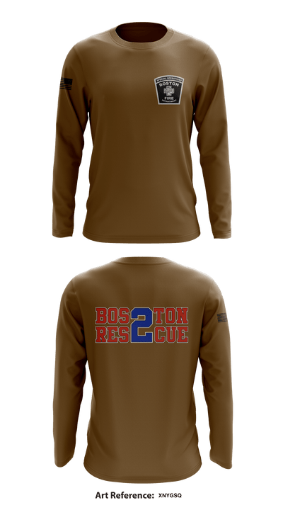 Boston Fire Department 86583184 Long Sleeve Performance Shirt - 2