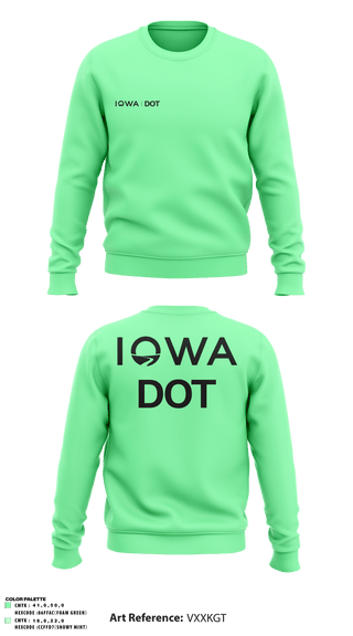 Crew Neck Sweatshirt, Iowa DOT, , Teamtime, Team time, sublimation, custom sports apparel, team uniforms, spirit wear, spiritwear, sports uniforms, custom shirts, team store, custom team store, fundraiser sports, apparel fundraiser