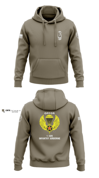 Hoodie, B CO 1-509 IN, Army, Teamtime, Team time, sublimation, custom sports apparel, team uniforms, spirit wear, spiritwear, sports uniforms, custom shirts, team store, custom team store, fundraiser sports, apparel fundraiser