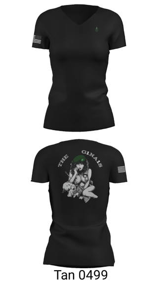 Women's Short Sleeve Vneck Shirt, , Army, Teamtime, Team time, sublimation, custom sports apparel, team uniforms, spirit wear, spiritwear, sports uniforms, custom shirts, team store, custom team store, fundraiser sports, apparel fundraiser