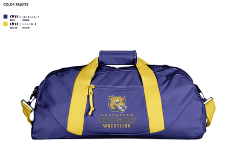 Duffle Bag, Evergreen High School Wrestling, Wrestling, Teamtime, Team time, sublimation, custom sports apparel, team uniforms, spirit wear, spiritwear, sports uniforms, custom shirts, team store, custom team store, fundraiser sports, apparel fundraiser