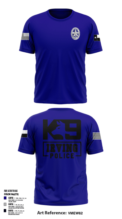 Irving Police K9 Unit 73761105 Short Sleeve Performance Shirt - 1