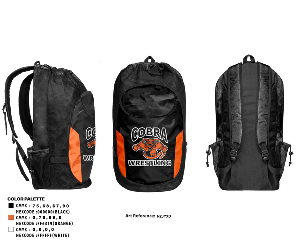 Gear Bag, Cobra Wrestling, Wrestling, Teamtime, Team time, sublimation, custom sports apparel, team uniforms, spirit wear, spiritwear, sports uniforms, custom shirts, team store, custom team store, fundraiser sports, apparel fundraiser