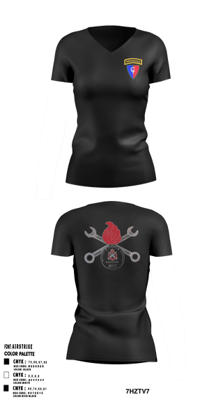 Women's Short Sleeve Vneck Shirt, , National Guard, Teamtime, Team time, sublimation, custom sports apparel, team uniforms, spirit wear, spiritwear, sports uniforms, custom shirts, team store, custom team store, fundraiser sports, apparel fundraiser
