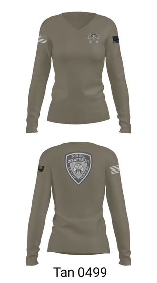 Women's Long Sleeve Vneck Shirt, , Police, Teamtime, Team time, sublimation, custom sports apparel, team uniforms, spirit wear, spiritwear, sports uniforms, custom shirts, team store, custom team store, fundraiser sports, apparel fundraiser