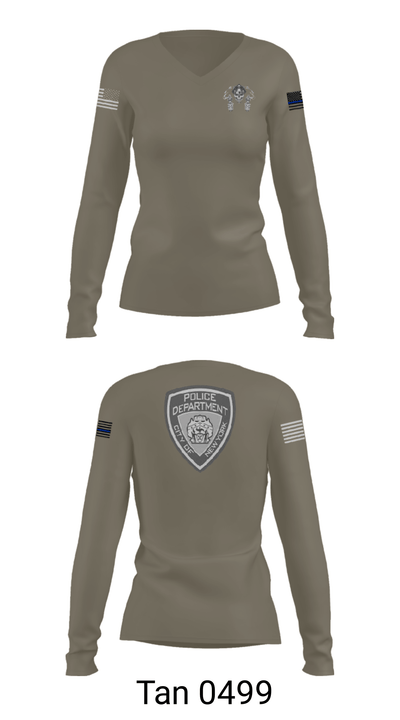23-18 38846496 Women's Long Sleeve V-neck Shirt - 41