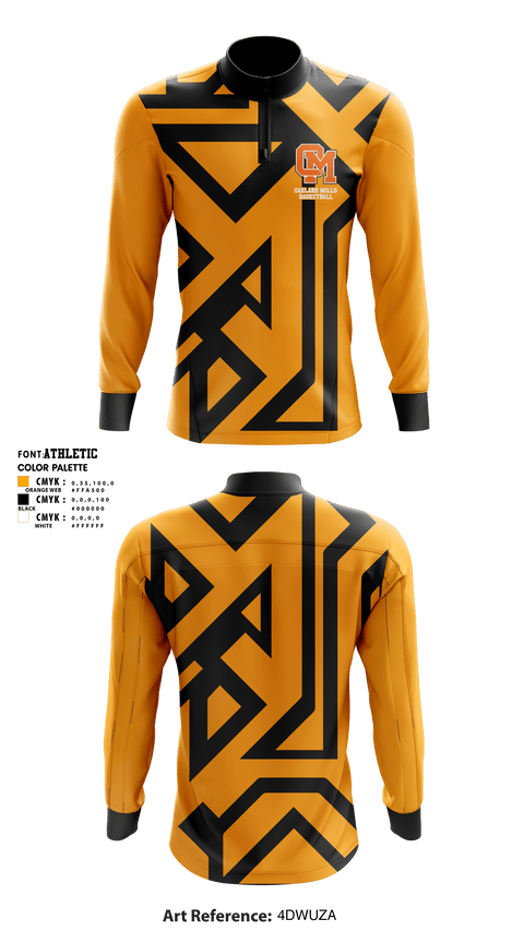 Quarter Zip Jacket, Oakland Mills High School Basketball, Women's Basketball, Teamtime, Team time, sublimation, custom sports apparel, team uniforms, spirit wear, spiritwear, sports uniforms, custom shirts, team store, custom team store, fundraiser sports, apparel fundraiser