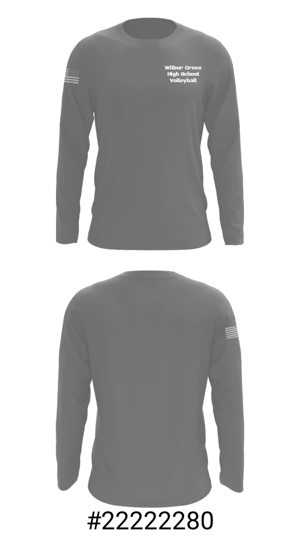 Long Sleeve Performance Shirt, Wilbur Cross High School Volleyball, Men's Volleyball, Teamtime, Team time, sublimation, custom sports apparel, team uniforms, spirit wear, spiritwear, sports uniforms, custom shirts, team store, custom team store, fundraiser sports, apparel fundraiser