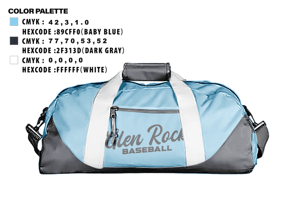 Duffle Bag, Glen Rock Panthers 12U, Baseball, Teamtime, Team time, sublimation, custom sports apparel, team uniforms, spirit wear, spiritwear, sports uniforms, custom shirts, team store, custom team store, fundraiser sports, apparel fundraiser
