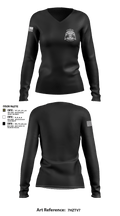 A class act barbershop 31881117 Women's Long Sleeve V-neck Shirt - 30