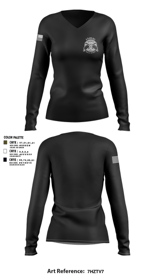 Women's Long Sleeve Vneck Shirt, A class act barbershop, , Teamtime, Team time, sublimation, custom sports apparel, team uniforms, spirit wear, spiritwear, sports uniforms, custom shirts, team store, custom team store, fundraiser sports, apparel fundraiser