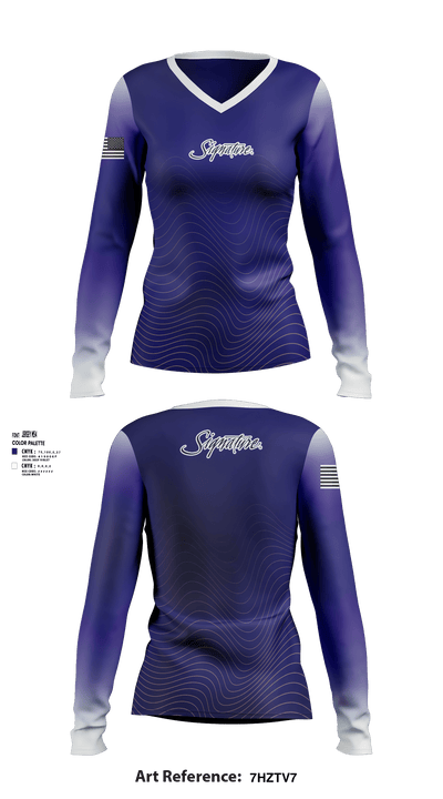 Signature Flight Support 84449497 Women's Long Sleeve V-neck Shirt - 1