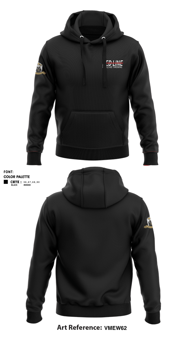 Hoodie, Red Line Mobile Axe Throwing, , Teamtime, Team time, sublimation, custom sports apparel, team uniforms, spirit wear, spiritwear, sports uniforms, custom shirts, team store, custom team store, fundraiser sports, apparel fundraiser