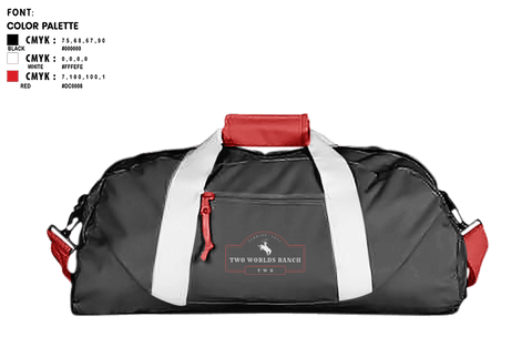 Duffle Bag, Two Worlds Ranch, , Teamtime, Team time, sublimation, custom sports apparel, team uniforms, spirit wear, spiritwear, sports uniforms, custom shirts, team store, custom team store, fundraiser sports, apparel fundraiser