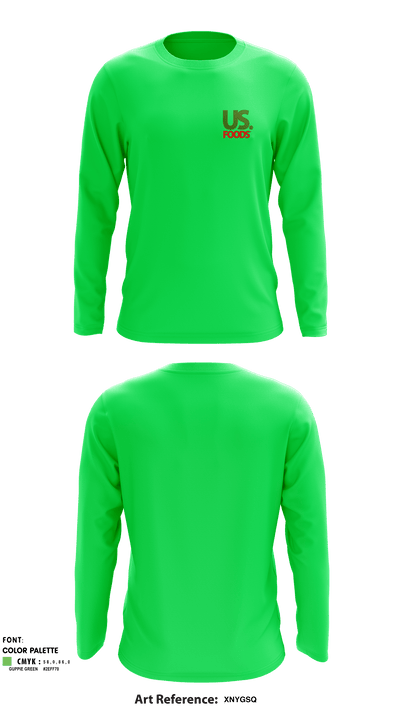 US Foods 70168664 Long Sleeve Performance Shirt - 1
