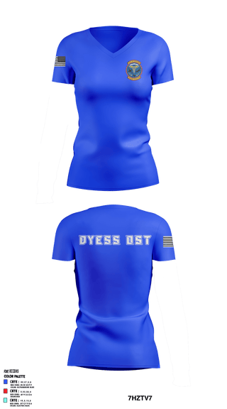 Women's Short Sleeve Vneck Shirt, Dyess AFB Operational Support Team, Air Force, Teamtime, Team time, sublimation, custom sports apparel, team uniforms, spirit wear, spiritwear, sports uniforms, custom shirts, team store, custom team store, fundraiser sports, apparel fundraiser