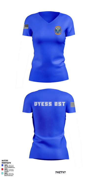 Dyess AFB Operational Support Team 10526750 Women's Short Sleeve V-neck Shirt - 8