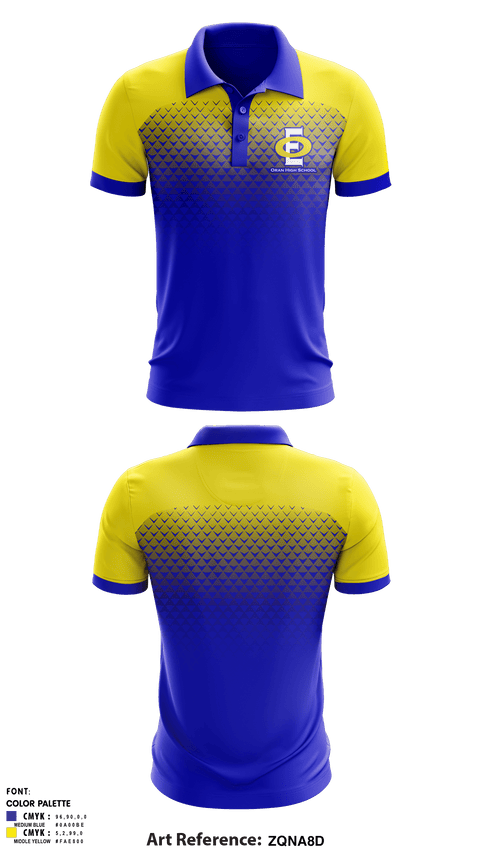 Short Sleeve Performance Polo, Oran High School, Spirit Store, Teamtime, Team time, sublimation, custom sports apparel, team uniforms, spirit wear, spiritwear, sports uniforms, custom shirts, team store, custom team store, fundraiser sports, apparel fundraiser