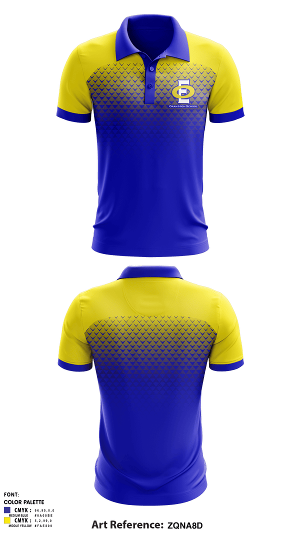 Short Sleeve Performance Polo, Oran High School, Spirit Store, Teamtime, Team time, sublimation, custom sports apparel, team uniforms, spirit wear, spiritwear, sports uniforms, custom shirts, team store, custom team store, fundraiser sports, apparel fundraiser