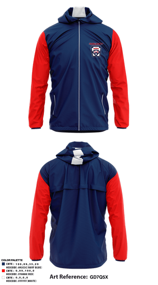 Windbreaker, Arizona District 6 Little League Baseball, Baseball, Teamtime, Team time, sublimation, custom sports apparel, team uniforms, spirit wear, spiritwear, sports uniforms, custom shirts, team store, custom team store, fundraiser sports, apparel fundraiser