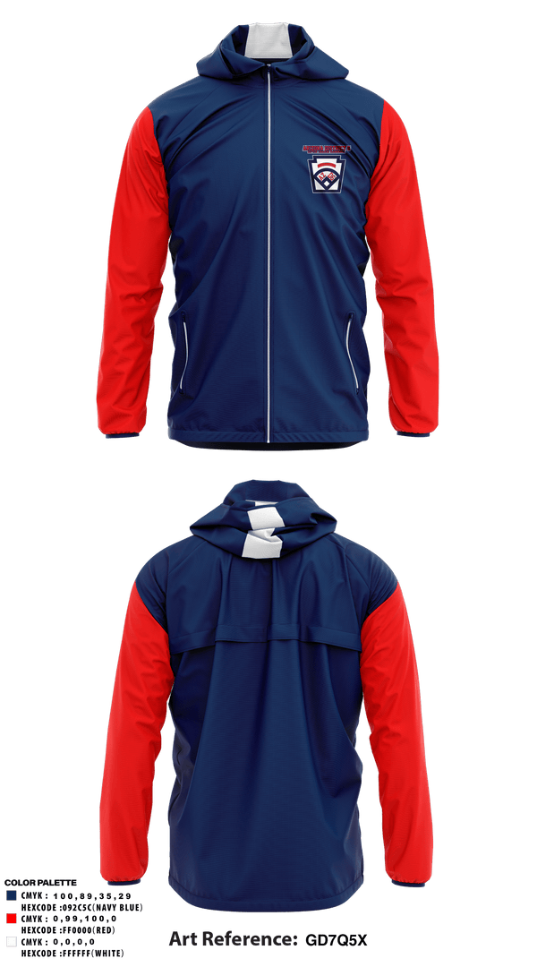Windbreaker, Arizona District 6 Little League Baseball, Baseball, Teamtime, Team time, sublimation, custom sports apparel, team uniforms, spirit wear, spiritwear, sports uniforms, custom shirts, team store, custom team store, fundraiser sports, apparel fundraiser