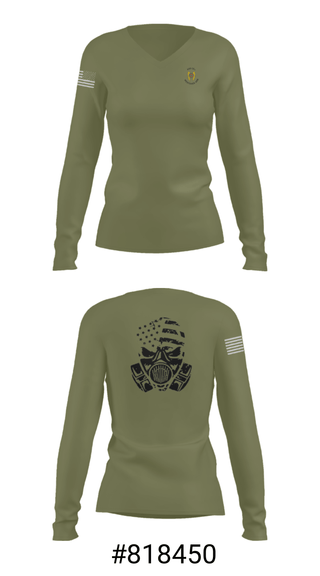 Women's Long Sleeve Vneck Shirt, , Air Force, Teamtime, Team time, sublimation, custom sports apparel, team uniforms, spirit wear, spiritwear, sports uniforms, custom shirts, team store, custom team store, fundraiser sports, apparel fundraiser