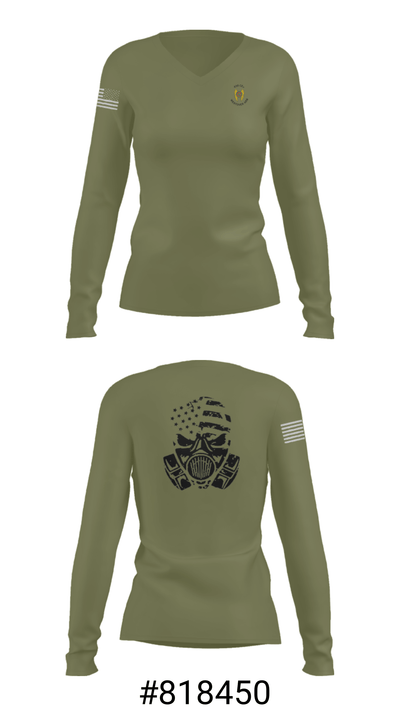 439th CEX 72519259 Women's Long Sleeve V-neck Shirt - 37