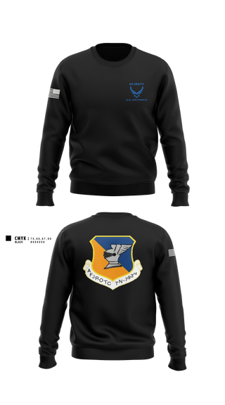 Crew Neck Sweatshirt, WBHS AFJROTC, Air Force, Teamtime, Team time, sublimation, custom sports apparel, team uniforms, spirit wear, spiritwear, sports uniforms, custom shirts, team store, custom team store, fundraiser sports, apparel fundraiser