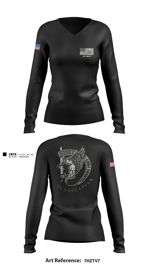 Women's Long Sleeve Vneck Shirt, , Police, Teamtime, Team time, sublimation, custom sports apparel, team uniforms, spirit wear, spiritwear, sports uniforms, custom shirts, team store, custom team store, fundraiser sports, apparel fundraiser
