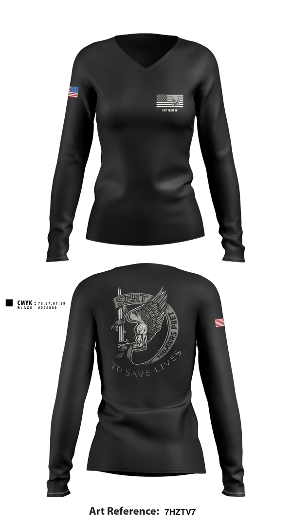 Women's Long Sleeve Vneck Shirt, , Police, Teamtime, Team time, sublimation, custom sports apparel, team uniforms, spirit wear, spiritwear, sports uniforms, custom shirts, team store, custom team store, fundraiser sports, apparel fundraiser