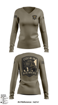 C/1-82 AB Bluewolves 72961679 Women's Long Sleeve V-neck Shirt - 19