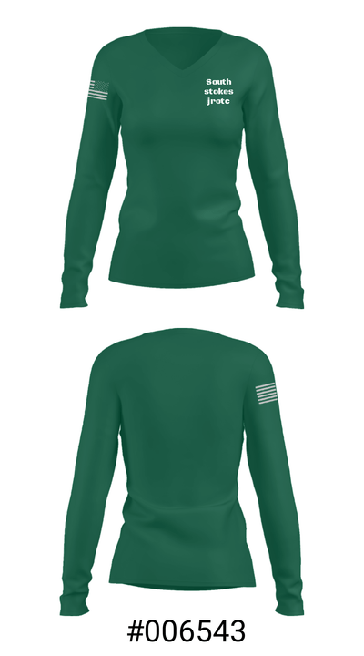 South stokes jrotc 66717428 Women's Long Sleeve V-neck Shirt - 7