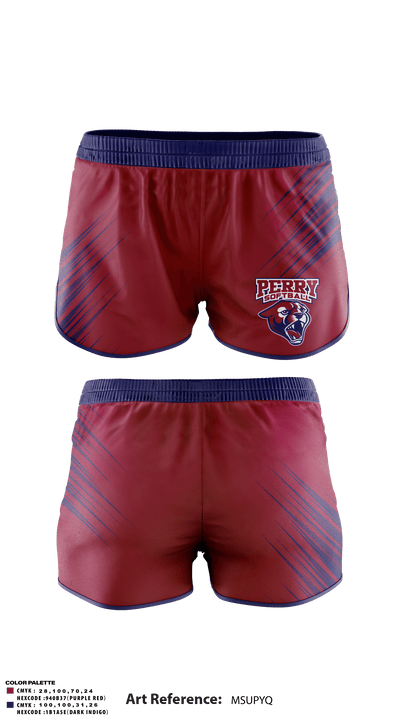 Perry High School Softball 24746280 Track Shorts - 1