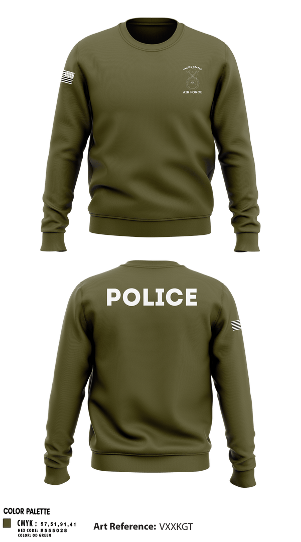 Crew Neck Sweatshirt, SFS, Air Force, Teamtime, Team time, sublimation, custom sports apparel, team uniforms, spirit wear, spiritwear, sports uniforms, custom shirts, team store, custom team store, fundraiser sports, apparel fundraiser