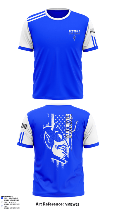 Peotone Blue Devils 70869919 Short Sleeve Performance Shirt - 1