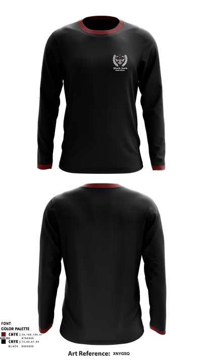 Black Jack Nutrition 30860298 Long Sleeve Performance Shirt - 1