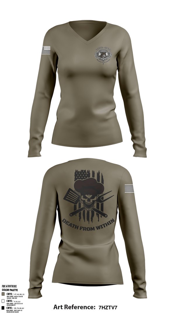 Women's Long Sleeve Vneck Shirt, , Army, Teamtime, Team time, sublimation, custom sports apparel, team uniforms, spirit wear, spiritwear, sports uniforms, custom shirts, team store, custom team store, fundraiser sports, apparel fundraiser