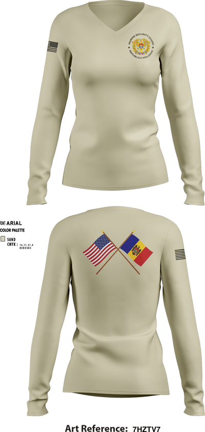 Detachment Republica Moldova 57338540 Women's Long Sleeve V-neck Shirt - 10
