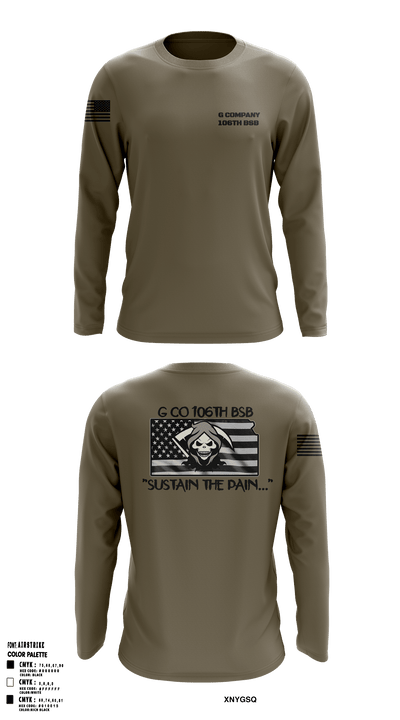 G Co 106th BSB 87834458 Long Sleeve Performance Shirt - 5