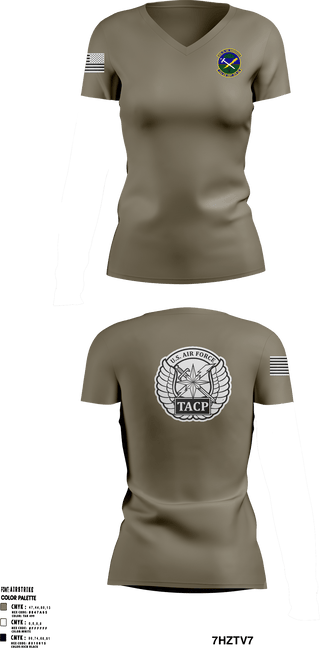 Women's Short Sleeve Vneck Shirt, , Air Force, Teamtime, Team time, sublimation, custom sports apparel, team uniforms, spirit wear, spiritwear, sports uniforms, custom shirts, team store, custom team store, fundraiser sports, apparel fundraiser