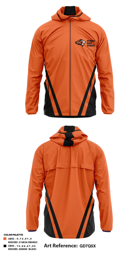 Windbreaker, Oviedo High School Track and Field, Track & Field, Teamtime, Team time, sublimation, custom sports apparel, team uniforms, spirit wear, spiritwear, sports uniforms, custom shirts, team store, custom team store, fundraiser sports, apparel fundraiser