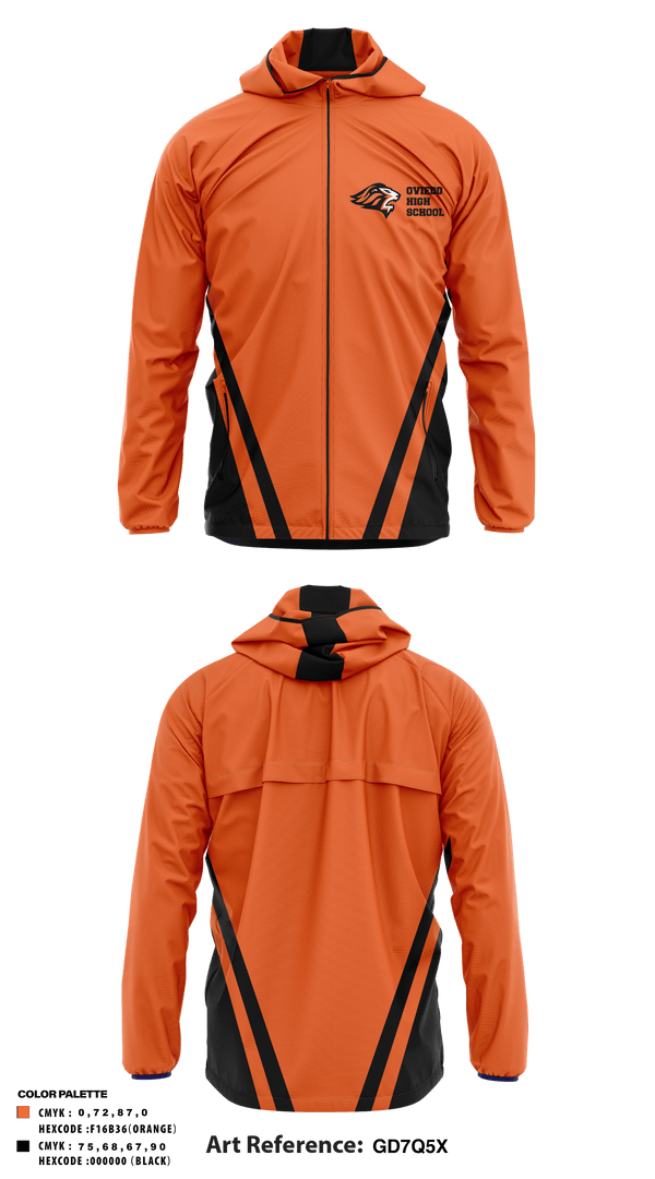 Windbreaker, Oviedo High School Track and Field, Track & Field, Teamtime, Team time, sublimation, custom sports apparel, team uniforms, spirit wear, spiritwear, sports uniforms, custom shirts, team store, custom team store, fundraiser sports, apparel fundraiser