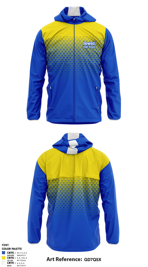 Windbreaker, Jewell High School, Spirit Store, Teamtime, Team time, sublimation, custom sports apparel, team uniforms, spirit wear, spiritwear, sports uniforms, custom shirts, team store, custom team store, fundraiser sports, apparel fundraiser